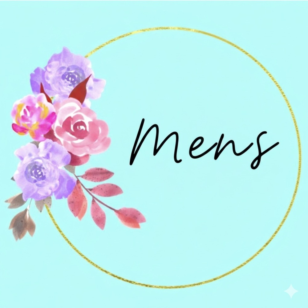 Floral 'Mens' Graphic Print - Aqua & Pastel Floral